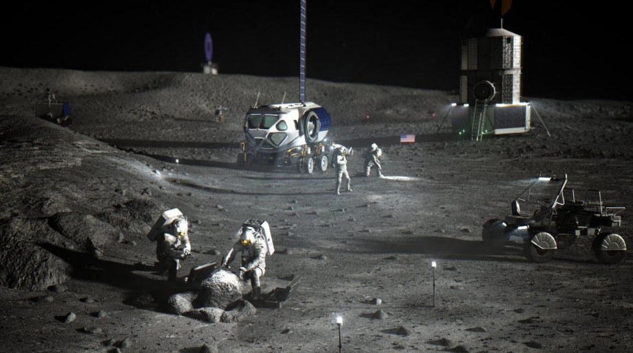 nasa宇航员在月球南极上(图片来自nasa)