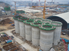 中国天辰工程有限公司印尼金祥焦炭项目备煤仓混凝土结构封顶