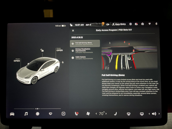 前瞻技术，特斯拉,FSD Beta V9,汽车思维（mind of car）视图