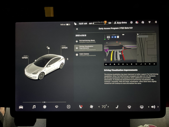 前瞻技术，特斯拉,FSD Beta V9,汽车思维（mind of car）视图