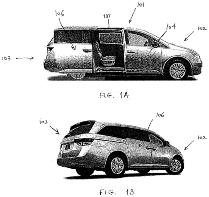 前瞻技术，Rivian新专利,小型货车的双导轨滑动门