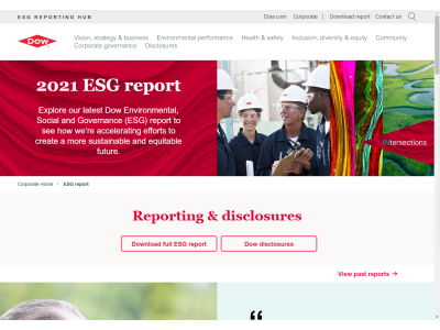 陶氏公司发布2021 ESG年度报告 继续以信息透明、主动批露引领行业