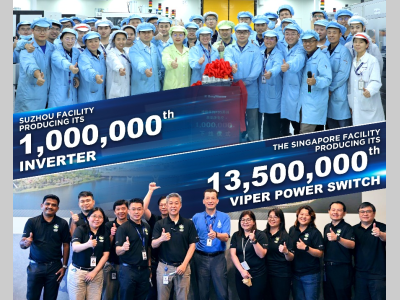 博格华纳庆祝生产第100万台逆变器以及1350万台Viper电源开关