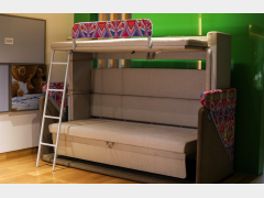巴斯夫携手 Desmania 推出概念双层床，让客厅兼具卧室功能